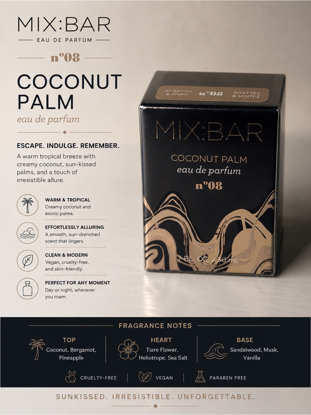 Coconut Palm Eau de Parfum n°08 – Women's Moisturizer Fragrance